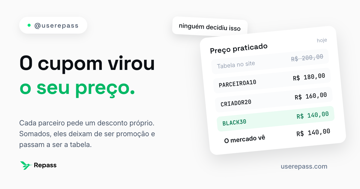 Card do artigo: Quem negocia o seu cupom está definindo o seu preço