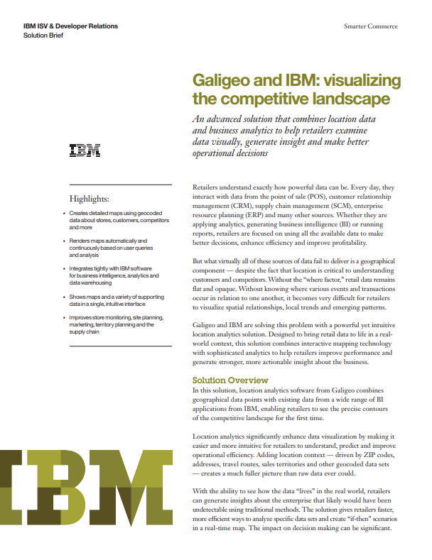 Solution Brief IBM Galigeo