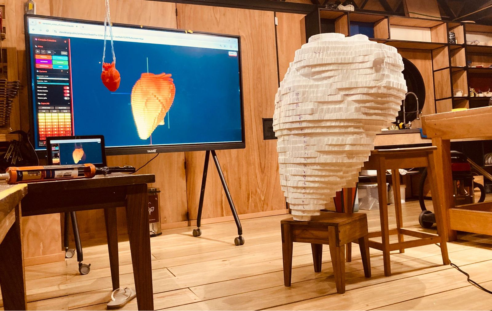 Resultado final luego de cortar las capas y presentarlas