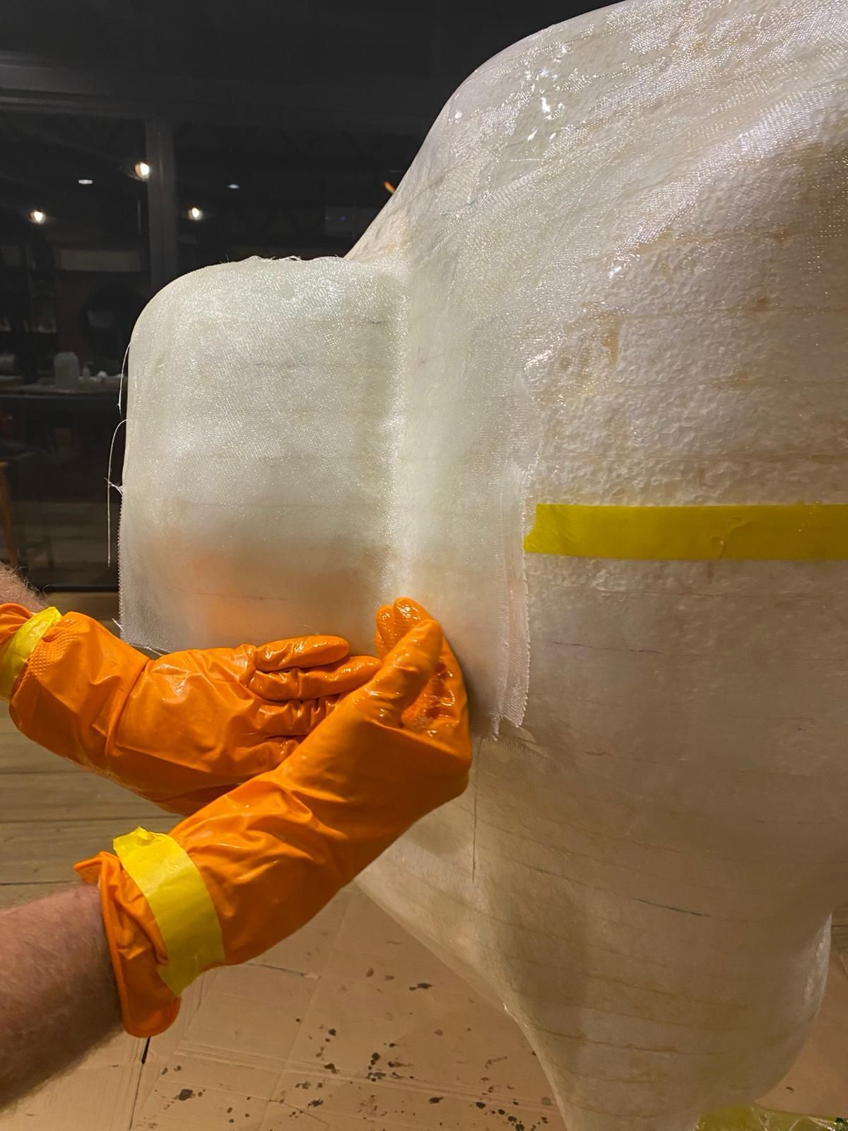 cubriendo el corazon con fibra