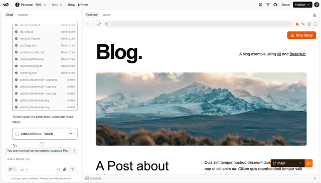 Templates & Examples / Create Your Own — BaseHub Docs