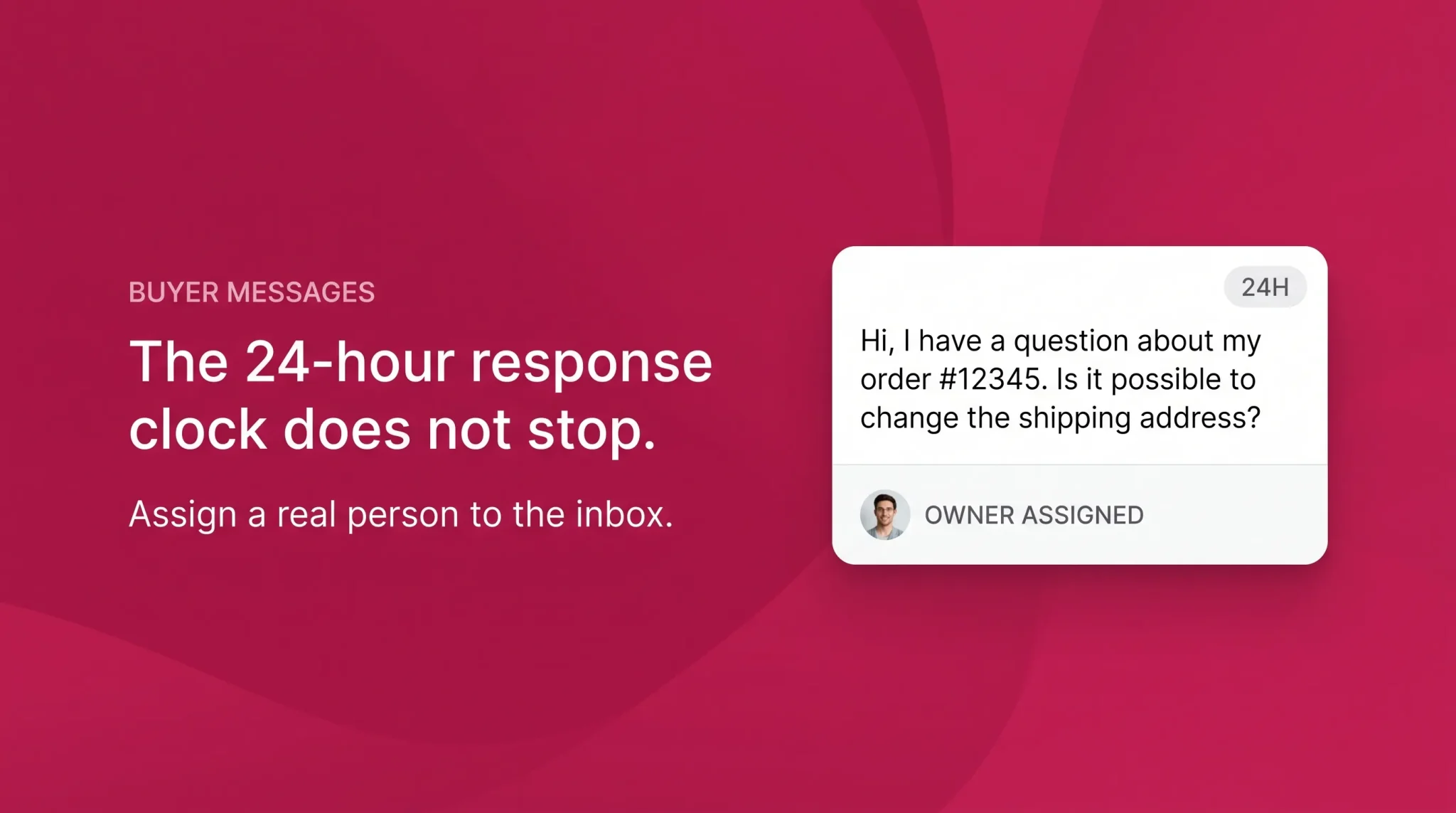 Buyer messages 24-hour response clock banner