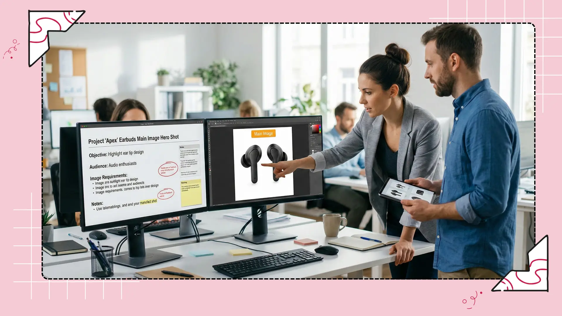 E-commerce team using a listing optimization tool to manage creative workflow and asset storage