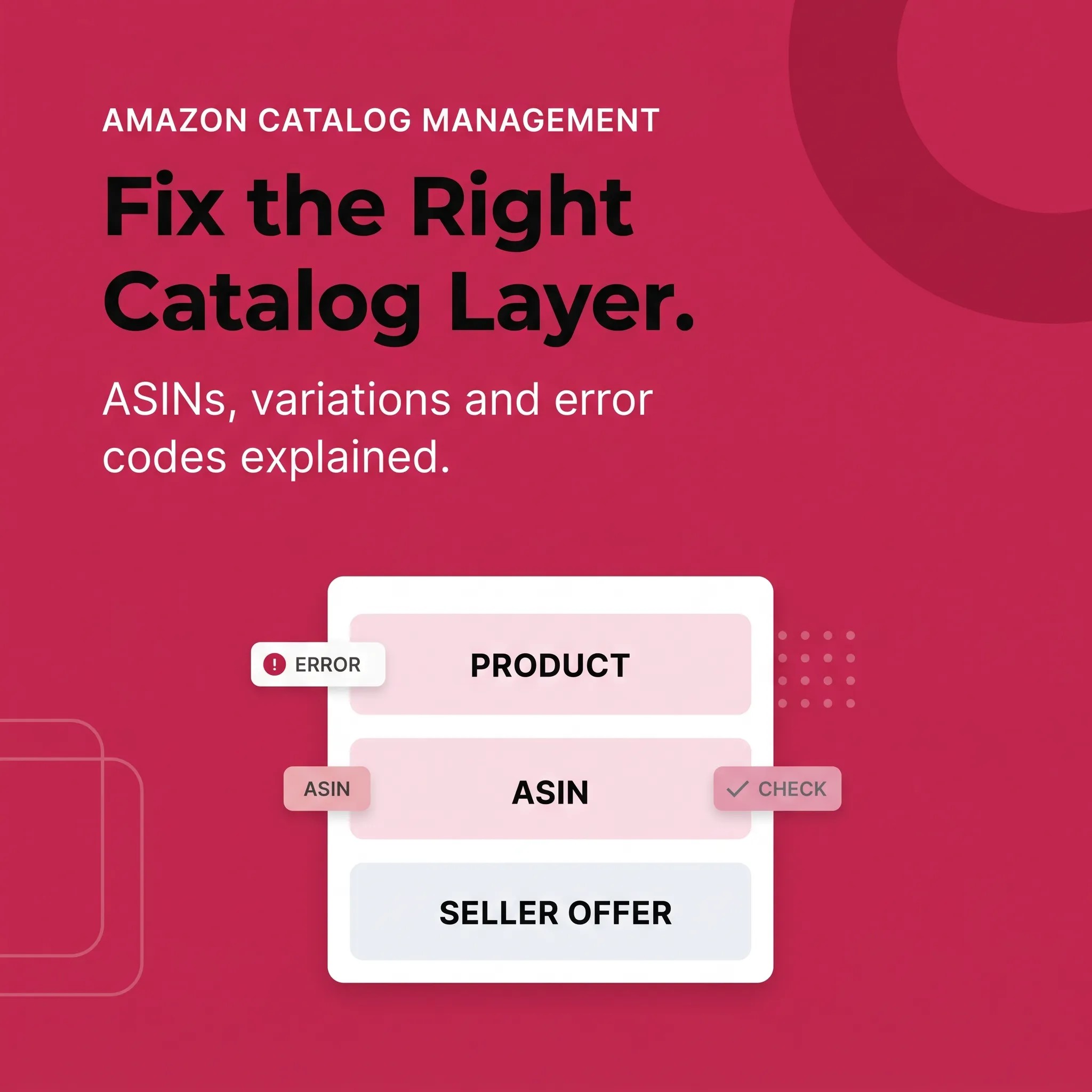 Amazon Catalog Management Guide: ASINs, Variations & Error Codes