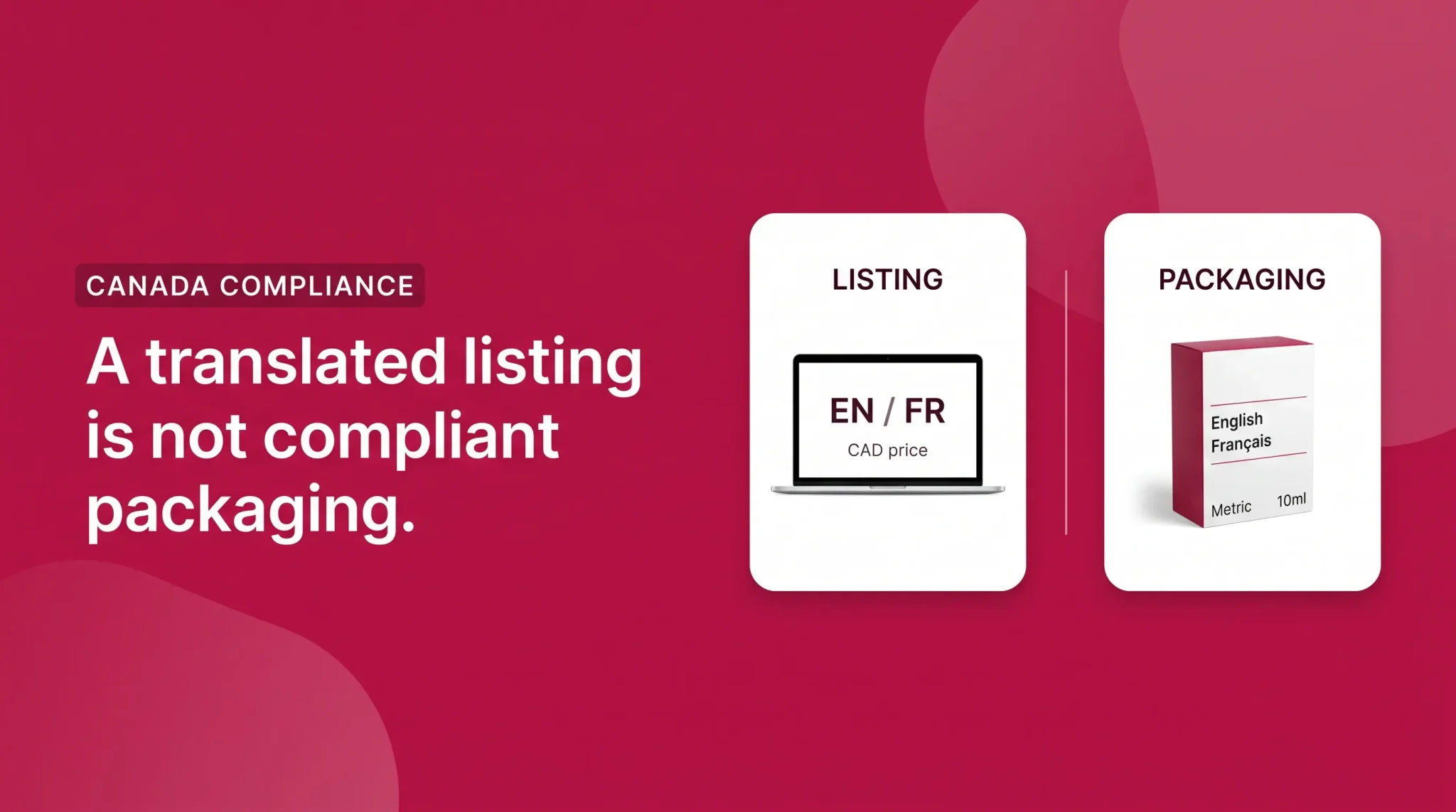 Canada compliance: translated listing is not compliant packaging