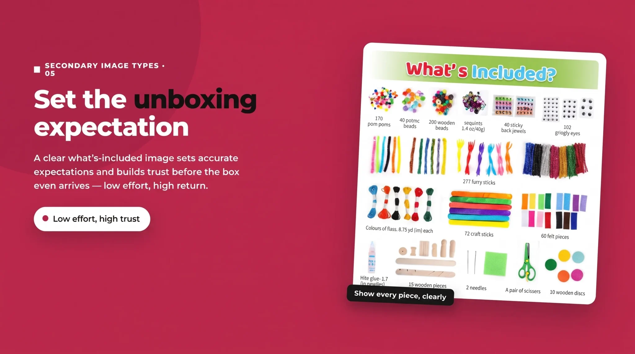 Amazon what's included image clearly showing every product and accessory inside the package