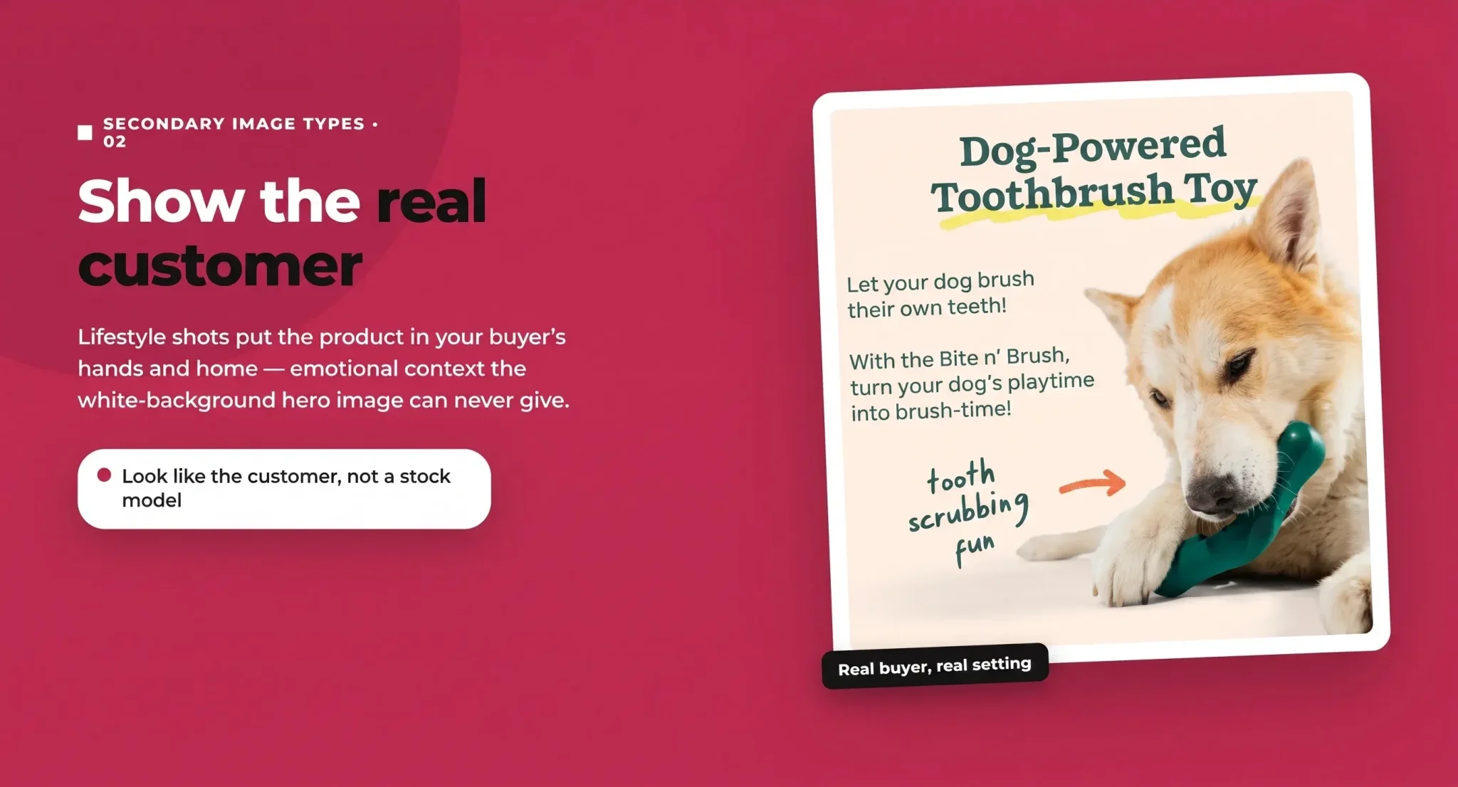 Amazon lifestyle image example showing a product in use by its real target customer