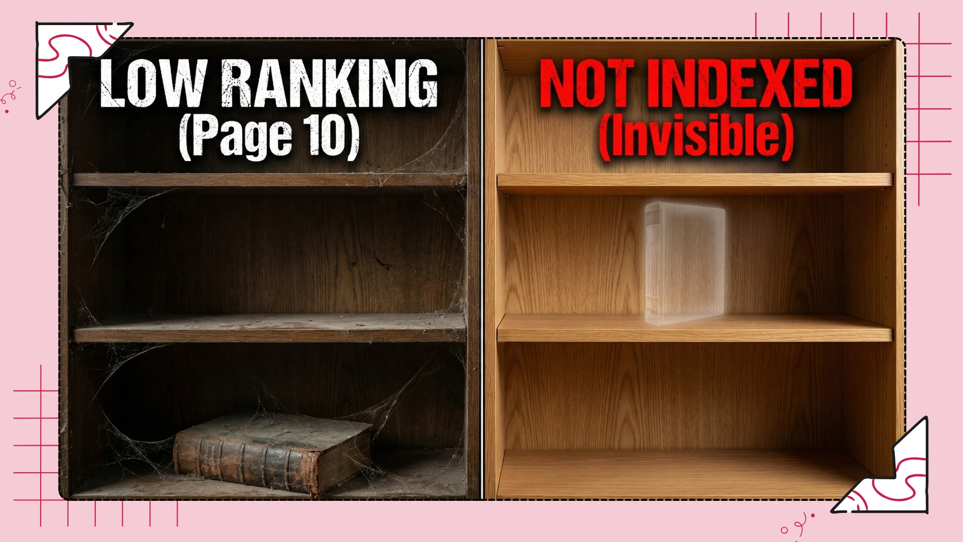 Difference between Amazon ranking and indexing visual.