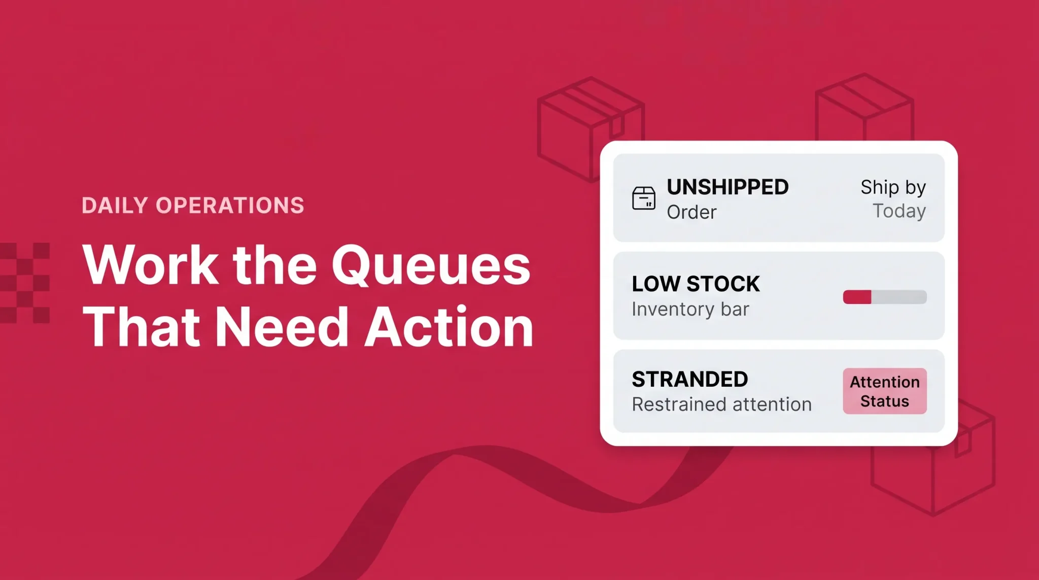 Seller Central daily operations banner showing action queues for unshipped orders, low stock, and stranded inventory