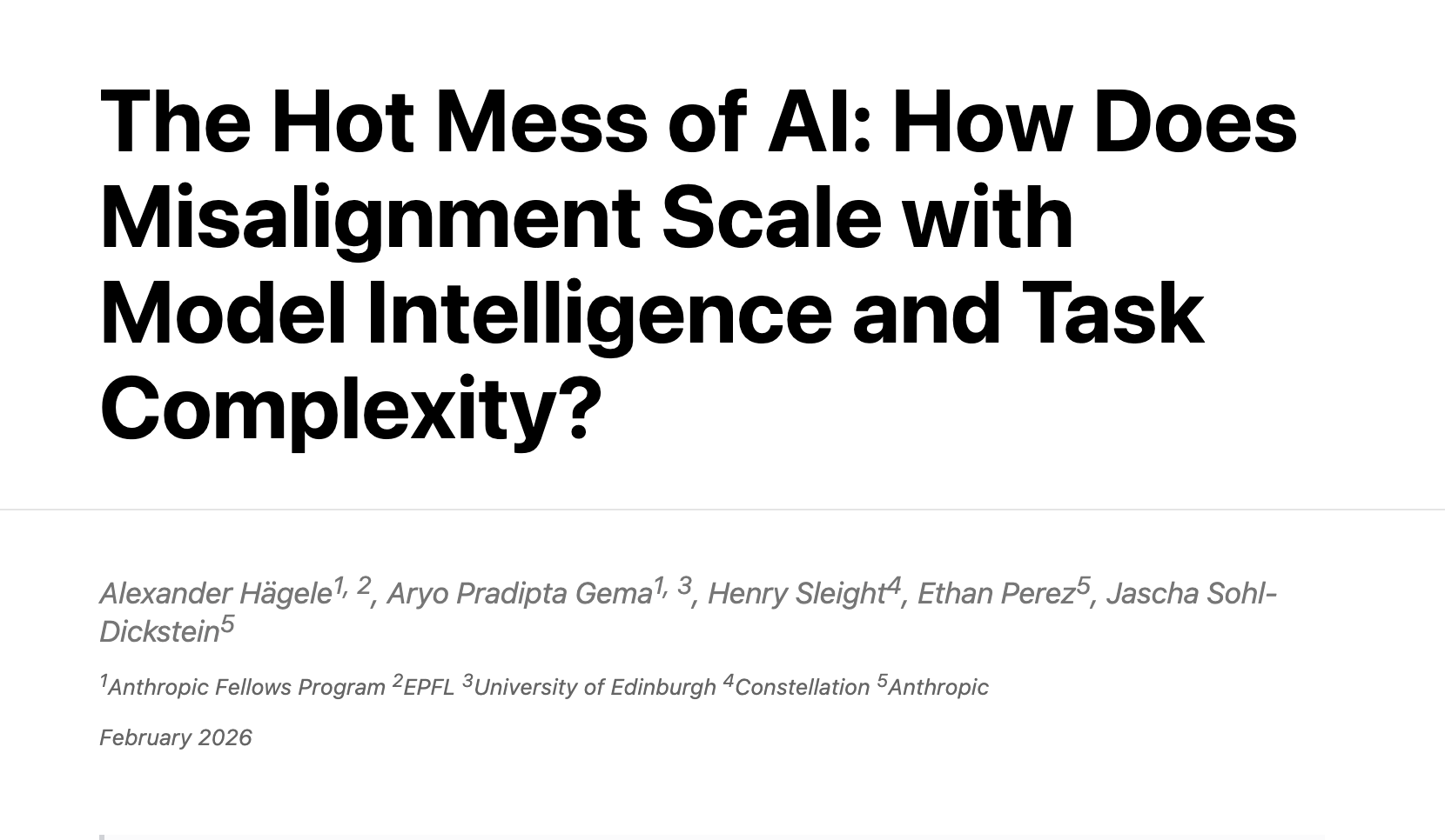 The Hot Mess of AI