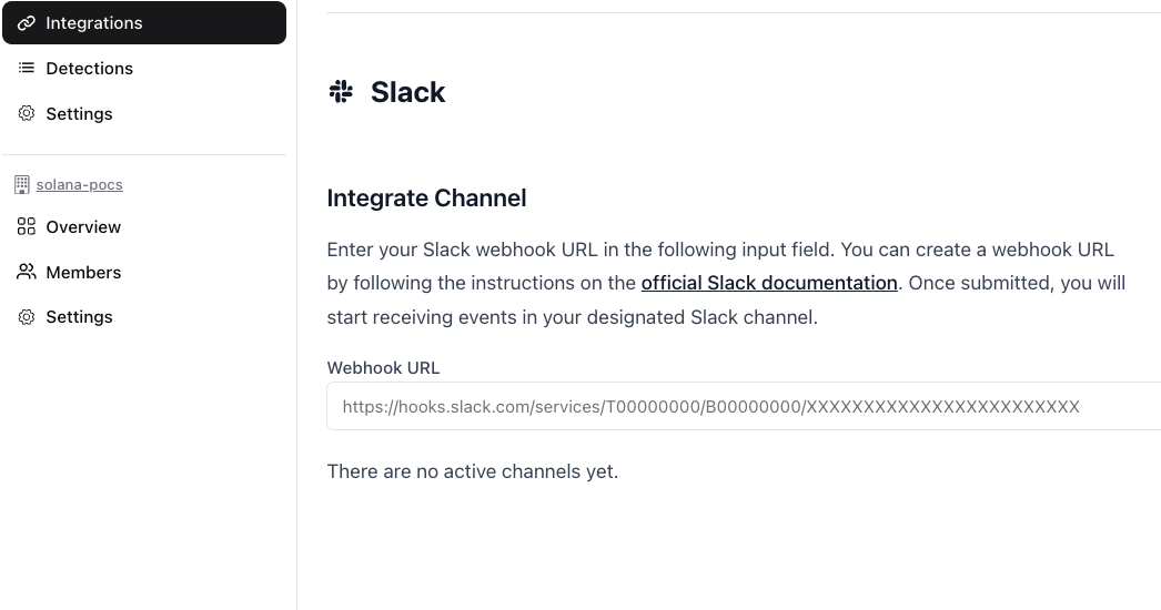 Feature: Slack Alert Integrations