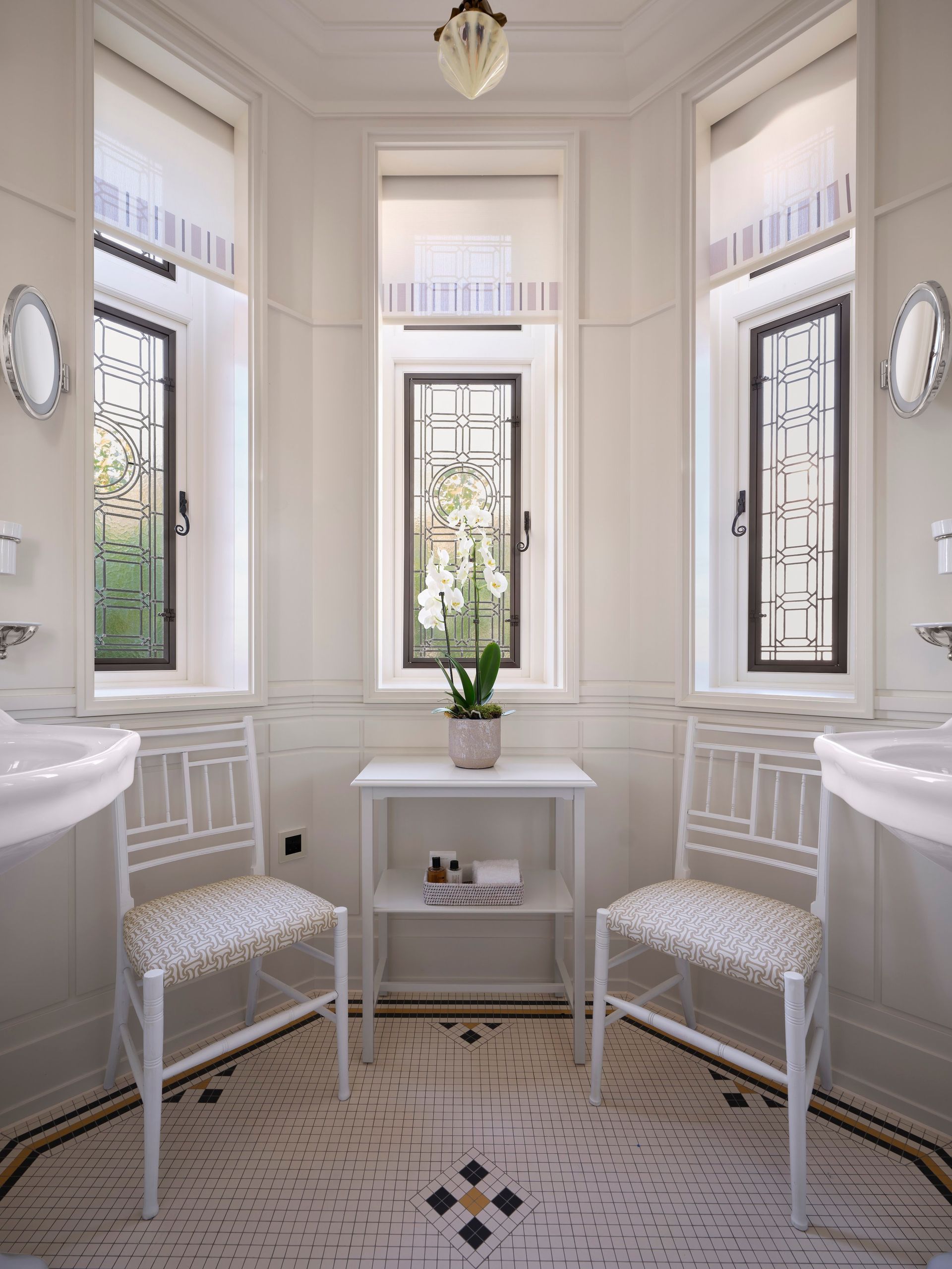 One Sloane two chairs two sinks