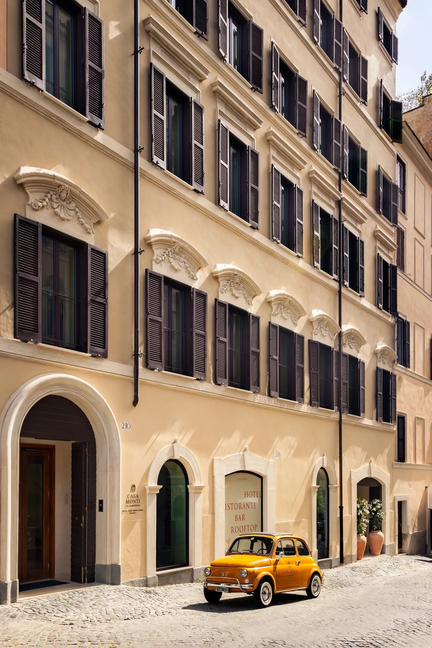 Casa Monti exterior with car