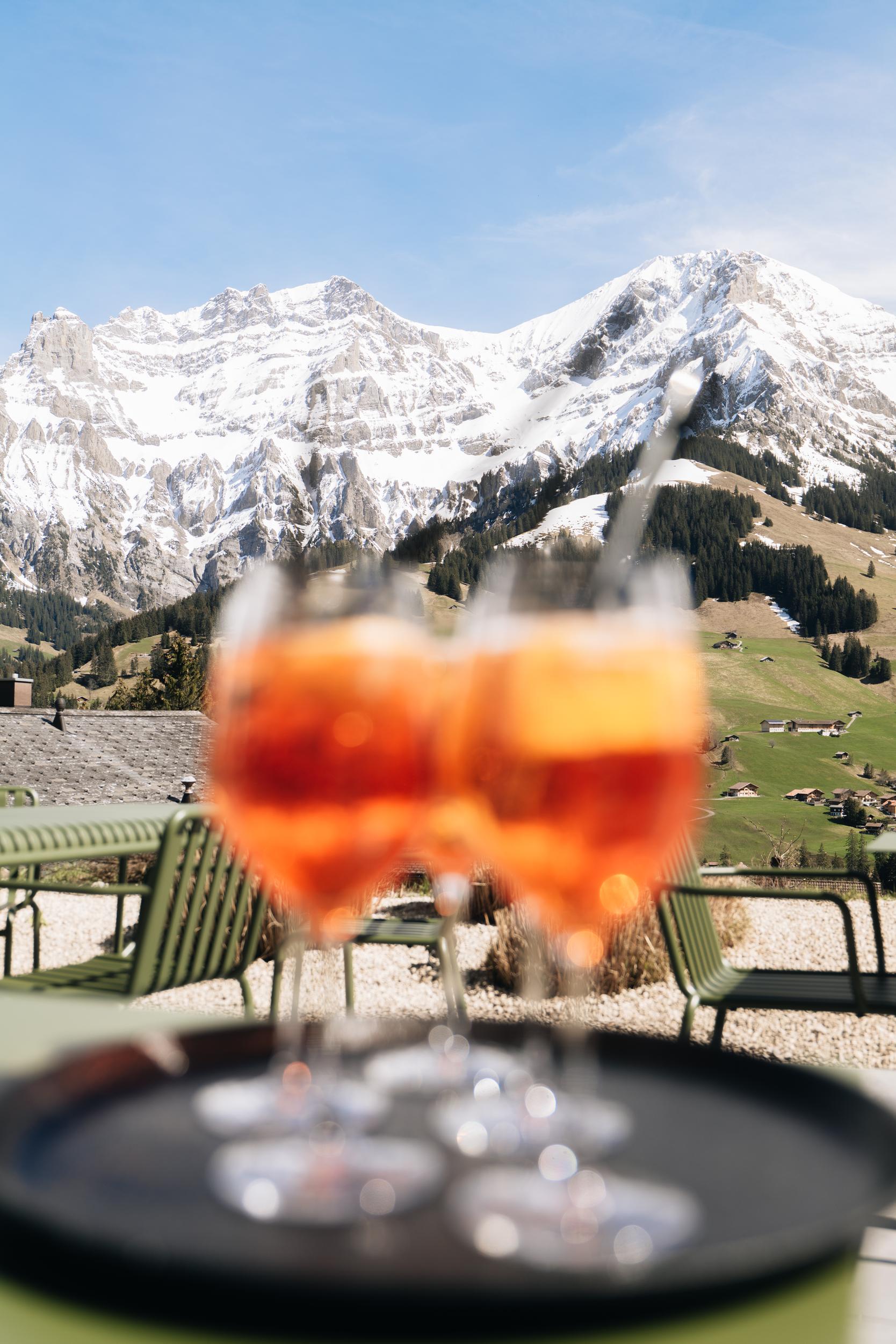 The Cambrian terrace with aperol sprizz