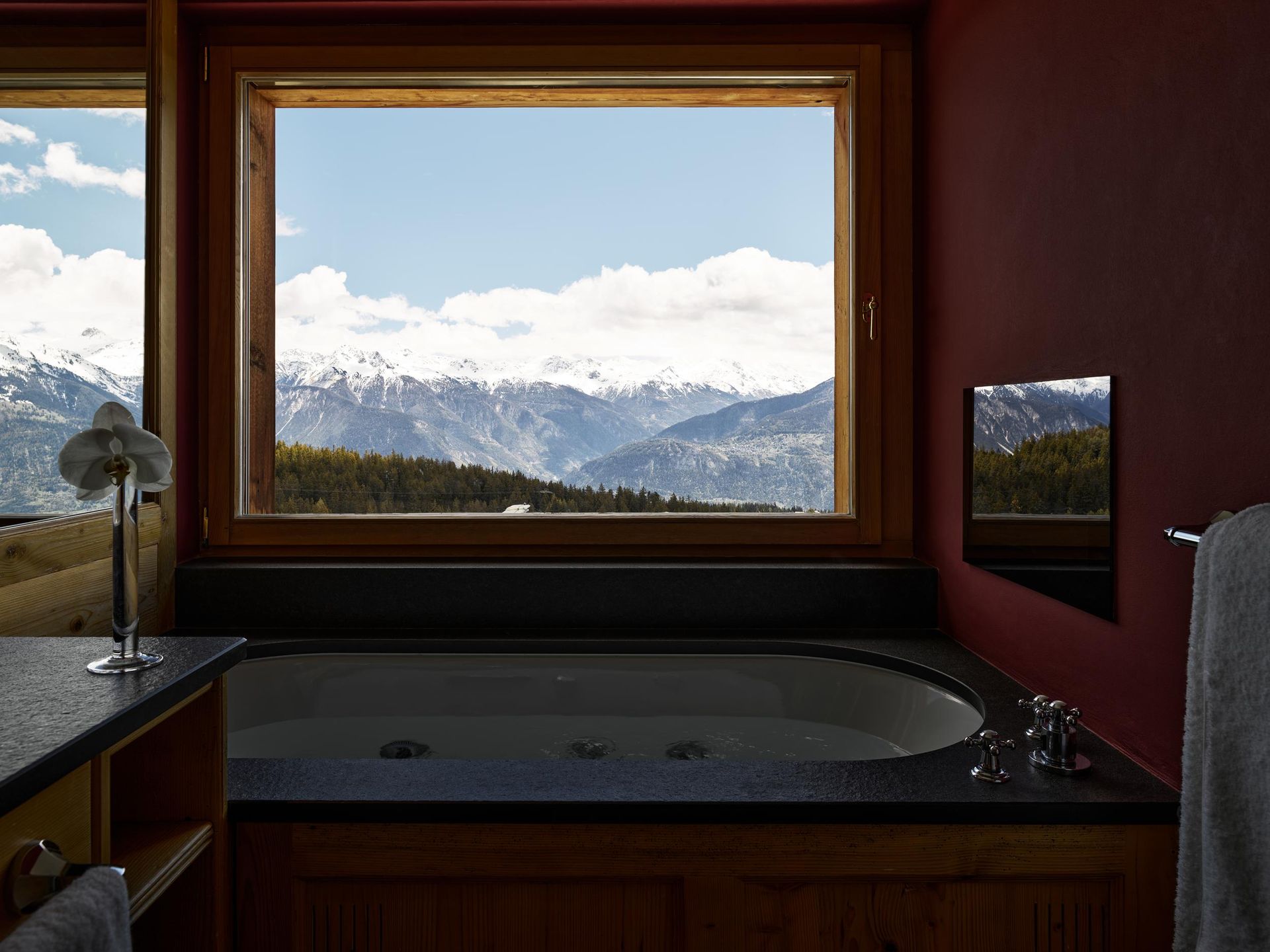 Le Crans bathtub view