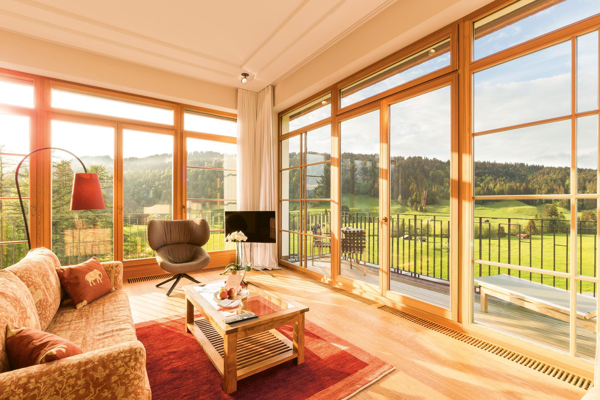 Schloss Elmau Retreat living room terrace