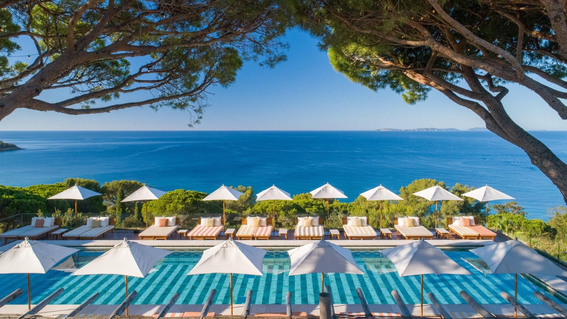 Lily of the Valley. Pool with riviera in background