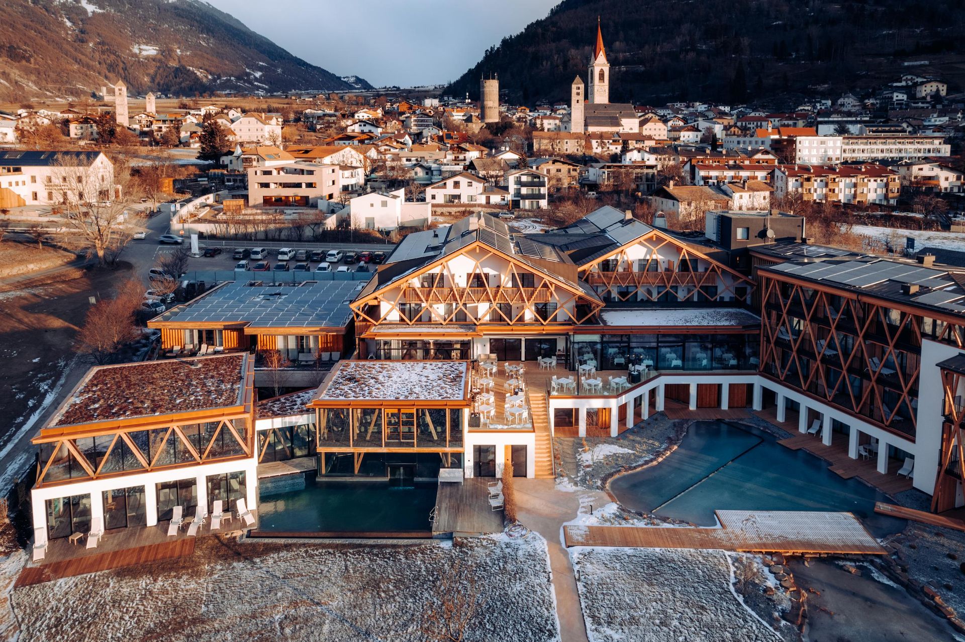 Garberhof panorama airview winter