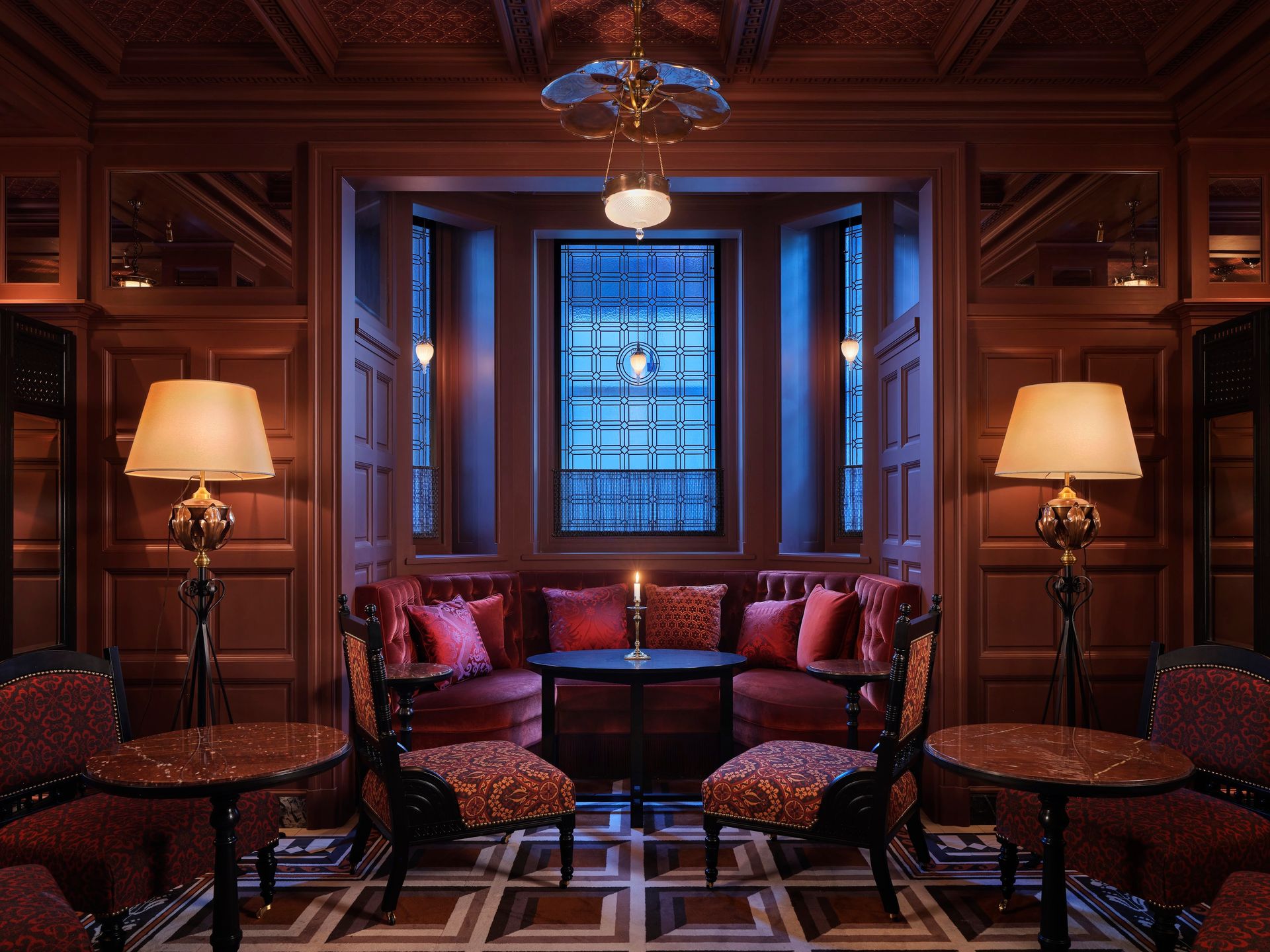 One Sloane lobby night