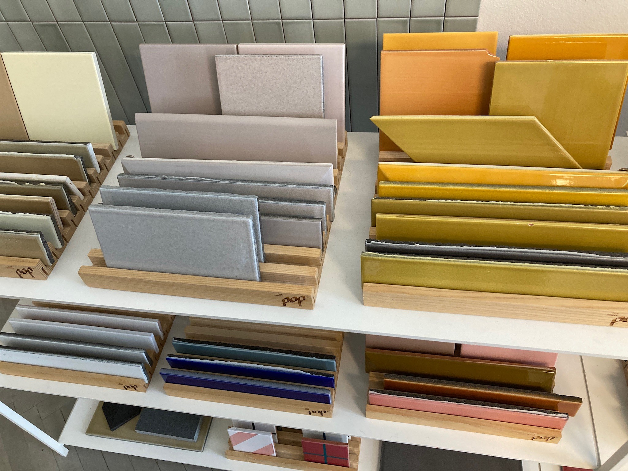 Solid color tiles