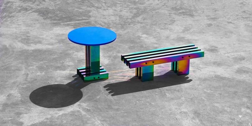 Studio Buzao's Electroplated Stainless Steel Furniture