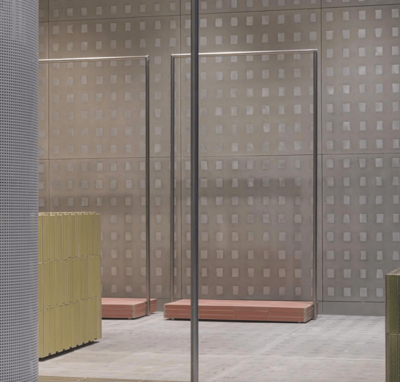 비이커 매장의 알루미늄 테라조