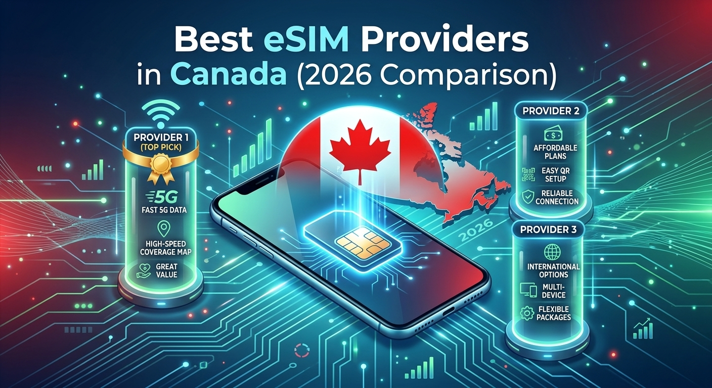 Mejores proveedores de eSIM en Canadá (Comparativa 2026)