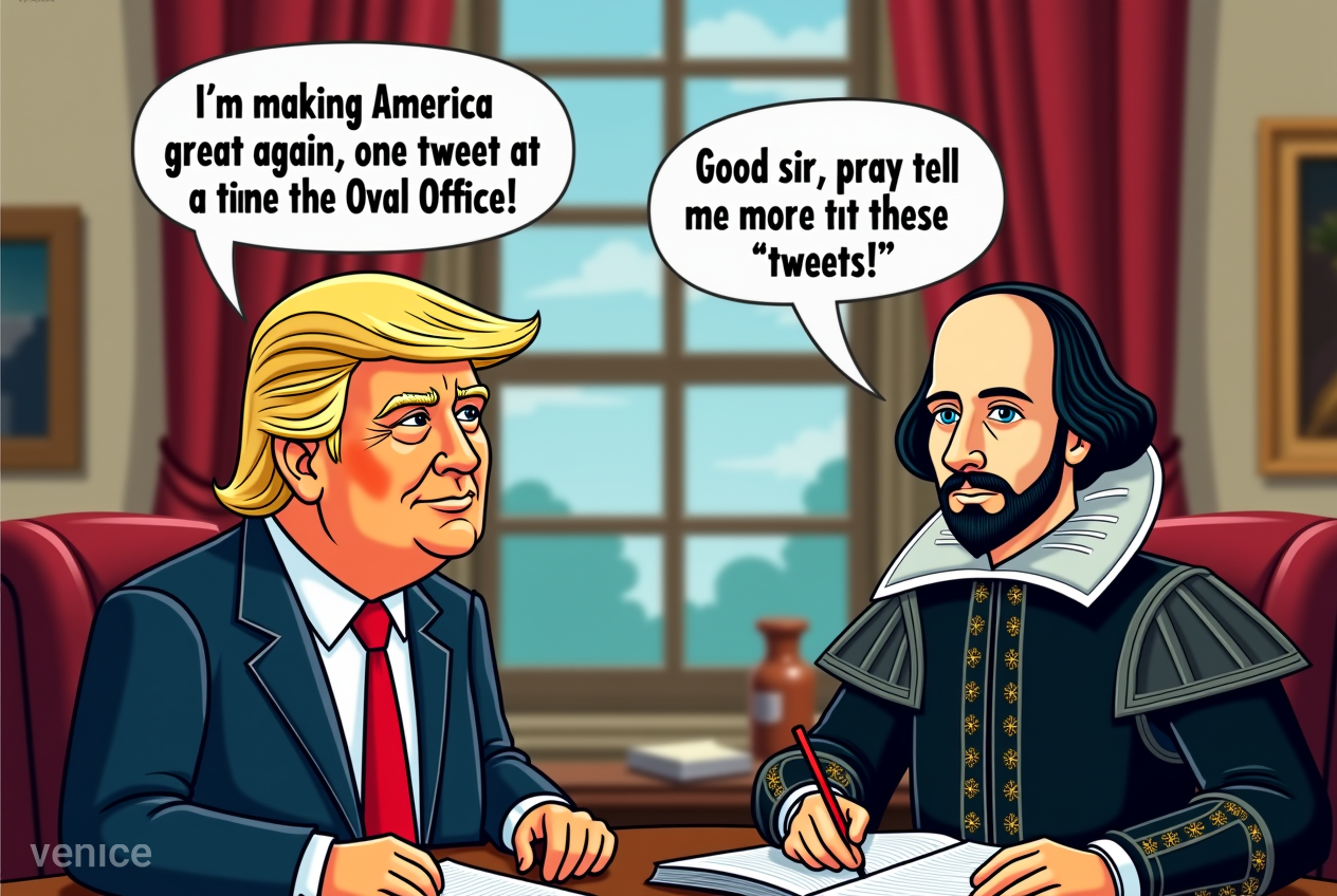 Erstellen Sie unterhaltsame Inhalte mit einem KI-Generator für falsche  Zitate, image size:1264x848