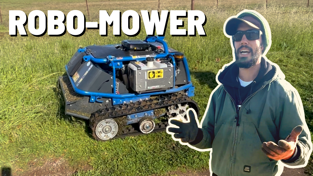Remote control mower machine operator at UCSC