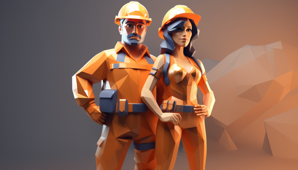 Construction worker demonstrating essential skills