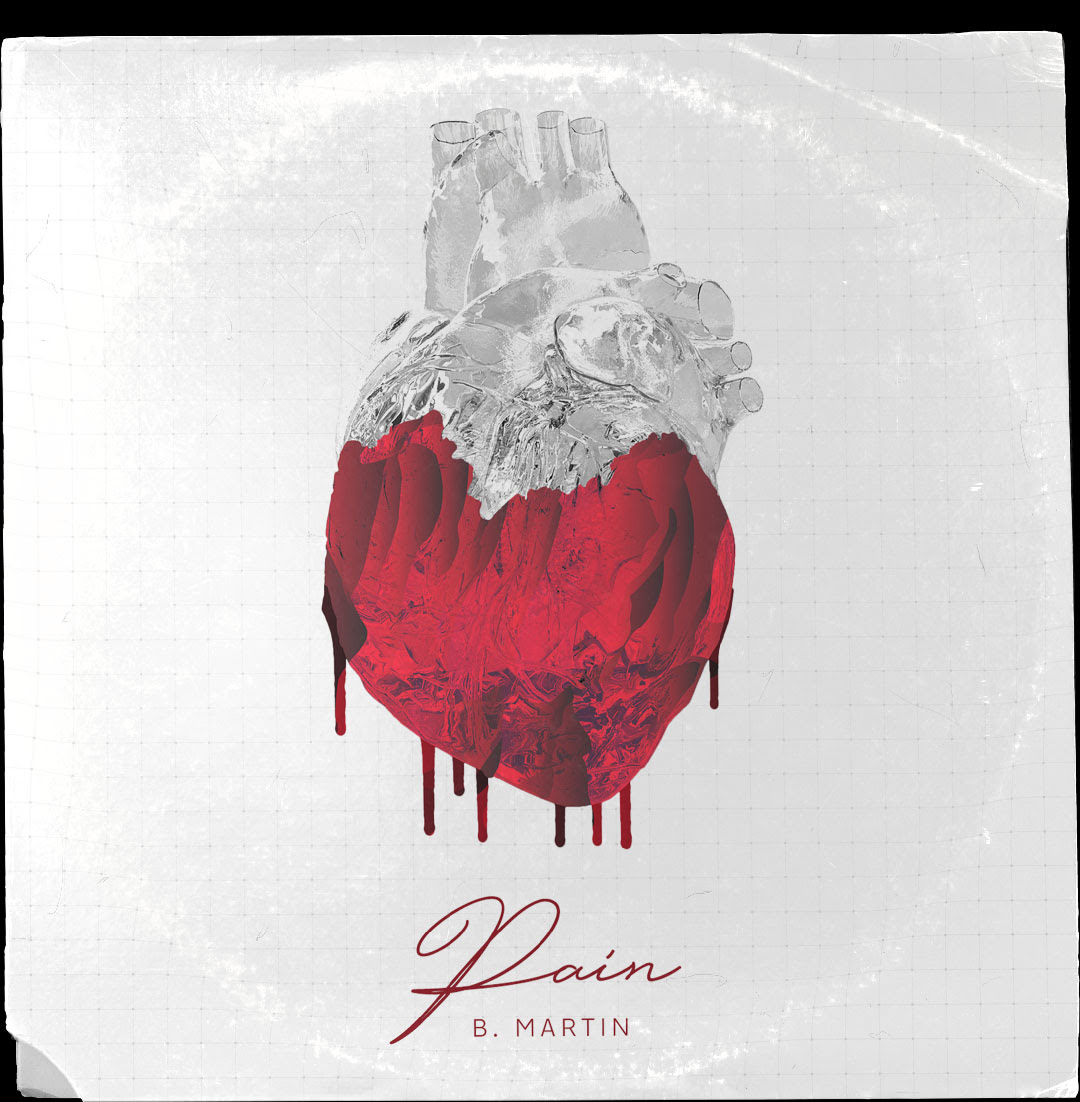 A picture of a heart with blood dripping from it