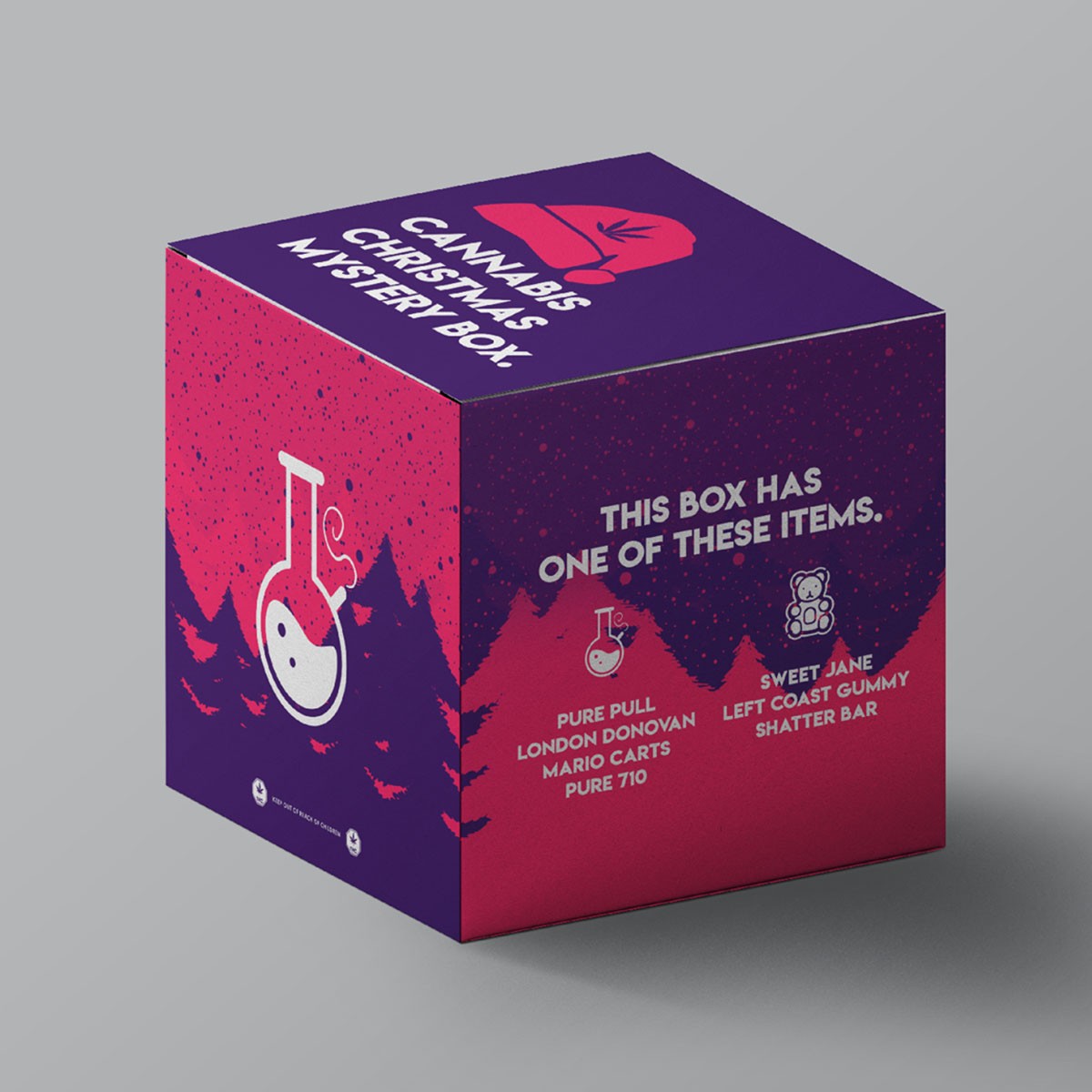 A mystery box of marijuana products