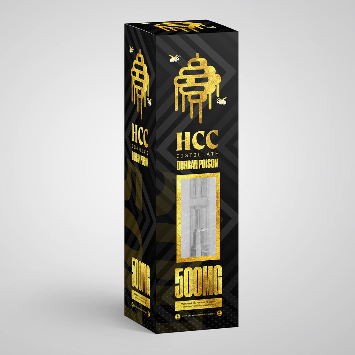 A packaging box for a marijuana cartridge