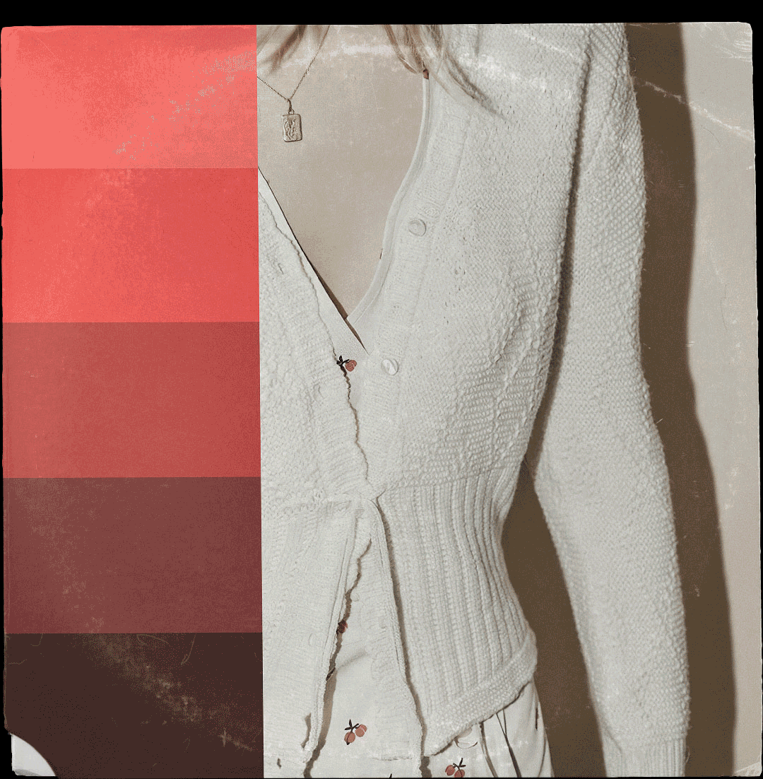 A picture of a woman wearing a white sweater
