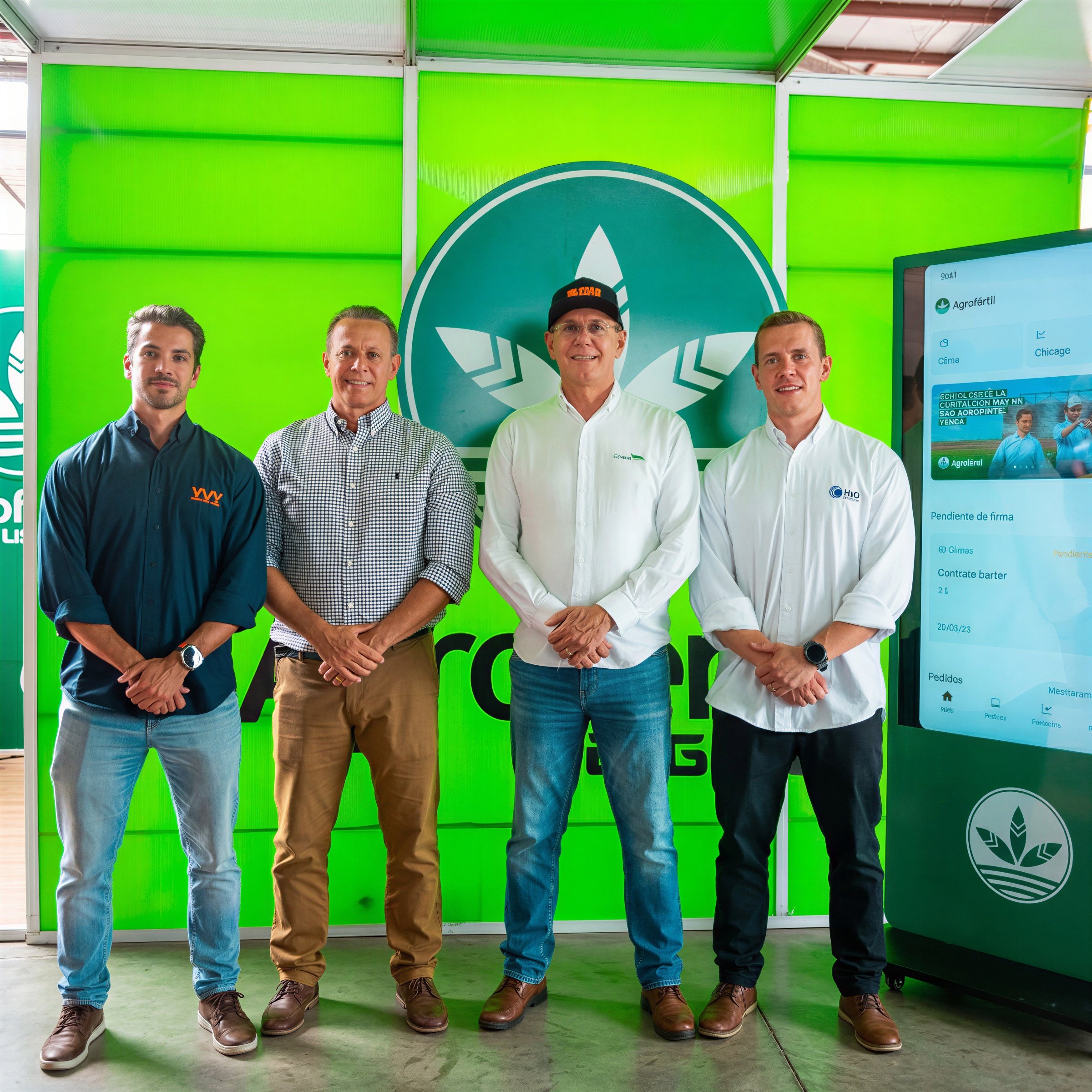 Directivos de Agrofértil y H2O Innovation en el lanzamiento de Agrofértil Digital
